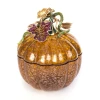 Jay Strongwater Dalton Leaf & Vine Jeweled Large Glass Jar