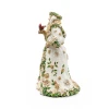 Jay Strongwater Floral Santa Claus Statue - Golden