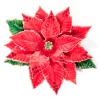 Jay Strongwater Red Poinsettia Table Objet