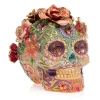 Jay Strongwater Catrina Skull with Roses Figurine