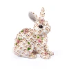 Jay Strongwater Jing Floral Rabbit Figurine - Pink