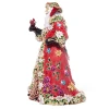 Jay Strongwater Floral Santa Claus Figurine - Jewel