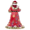 Jay Strongwater Floral Santa Claus Figurine - Jewel