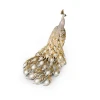Jay Strongwater Theseus Grand Peacock Figurine - White/Gold Limited Edition
