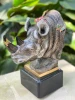 Jay Strongwater Rufus Rhino Bust with Butterflies Objet