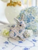 Jay Strongwater Jing Floral Rabbit Figurine in Blue