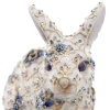 Jay Strongwater Jing Floral Rabbit Figurine in Blue