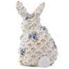 Jay Strongwater Jing Floral Rabbit Figurine in Blue