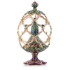 Jay Strongwater Roman Peacock Egg Objet