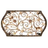 Jay Strongwater Everett Floral & Scroll Coffee Table - Golden