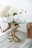 Jay Strongwater Marjorie Magnolia Table - Gold & White