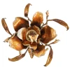 Jay Strongwater Marjorie Magnolia Table - Gold & White