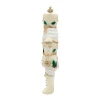 Jay Strongwater White and Gold Poinsettia Nutcracker Ornament