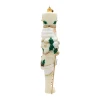 Jay Strongwater White and Gold Poinsettia Nutcracker Ornament