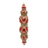 Jay Strongwater Jewel Icicle Ornament - Red and Gold