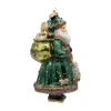 Jay Strongwater Emerald Woodland Santa Ornament