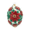 Jay Strongwater 2026 Poinsettia Dated Santa Ornament