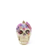Jay Strongwater Floral Skull Glass Ornament