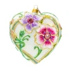 Jay Strongwater Floral Heart Glass Ornament