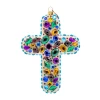 Jay Strongwater Bejeweled Cross Glass Ornament