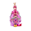 Jay Strongwater Bright Pink Peacock Glass Ornament Clip