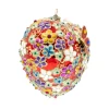 Jay Strongwater Blossom Floral Heart Glass Ornament