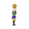 Jay Strongwater Poinsettia Nutcracker Glass Ornament