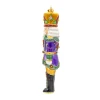 Jay Strongwater Poinsettia Nutcracker Glass Ornament