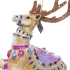 Jay Strongwater Prancer Glass Ornament