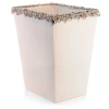 Jay Strongwater Esther Bejeweled Trash Bin - Peacock