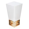 Jay Strongwater Opus Pyramid 10" Vase - Topaz