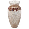 Jay Strongwater Norah Bejeweled 8" Vase - Ruby