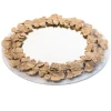 Jay Strongwater Everly Ginkgo 18" Round Mirror