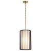 Cyan Design Tuxedo Pendant Small in Black and Aged Brass