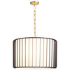 Cyan Design Tuxedo Pendant Medium in Black and Aged Brass