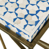 World Interiors - Alexandria 24" Side Table with Bone Inlay and Brass