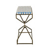 World Interiors - Alexandria 24" Side Table with Bone Inlay and Brass