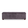 World Interiors - Arabella 59" Bench in Asphalt Gray Velvet