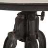World Interiors - Artezia 24" Height Adjustable Crank Side Table in Matte Black Cast Iron