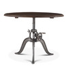 World Interiors - Artezia 48" Height Adjustable Round Dining Table in Weathered Teak