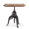 World Interiors - Artezia 30" Height Adjustable Crank Dining Table in Reclaimed Teak