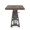 World Interiors - Artezia Adjustable Desk in Gray Weathered Teak Finish