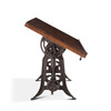 World Interiors - Artezia 62" Drafting Desk with Adjustable Crank in Walnut Finish