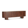World Interiors - Athens 79" Media Cabinet in Aged Mahogany Finish