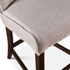 World Interiors - Avery 20" Counter Chair with White Linen and Dark Legs