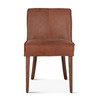 World Interiors - Avery Dining Chair in Tan Leather with Natural Legs