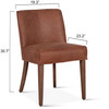 World Interiors - Avery Dining Chair in Tan Leather with Natural Legs