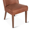 World Interiors - Avery Dining Chair in Tan Leather with Natural Legs