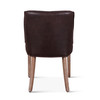 World Interiors - Avery Dining Chair in Dark Brown Leather with Natural Legs