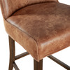 World Interiors - Avery Dining Chair in Tan Leather with Matte Brown Legs